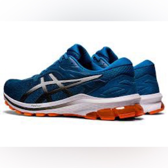 ASICS GT-1000 10 (2E WIDE blue and orange sneakers 10 w - Picture 1 of 8